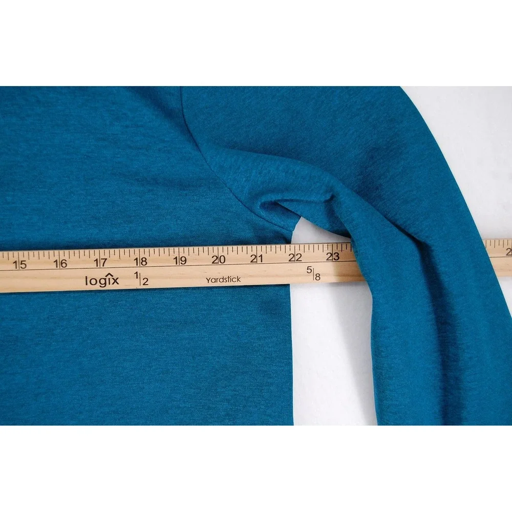 Callaway Golf Pullover Mens Medium Blue 1/4 Zip Fleece Lined‎ Mock Neck Top